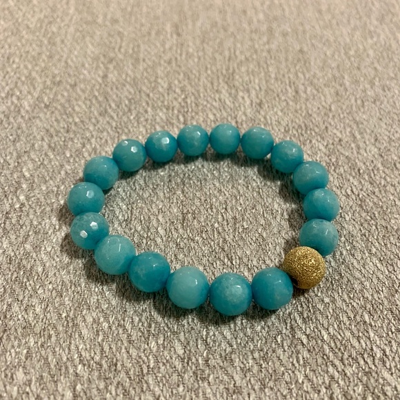 Custom Designed Bracelet - Turquoise/Gold - Picture 1 of 4